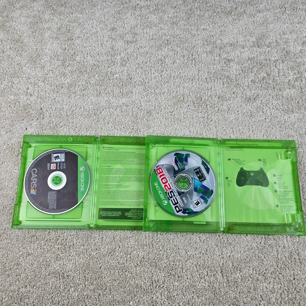 PES2018 Soccer & Project‎ Cars Xbox One Games - USED